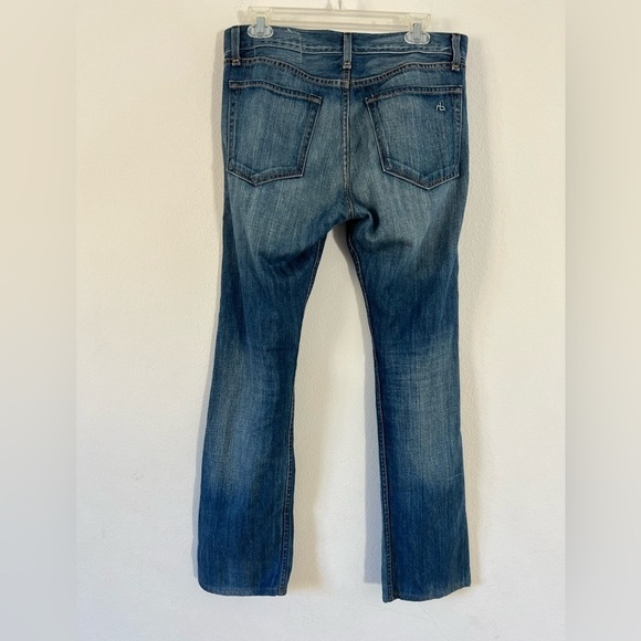 Rag & Bone RB 15x Slim Straight Tailored Workwear Denim Dumont Blue Jeans 31 - Picture 6 of 13
